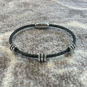 Cable 3 Bar faux diamond bracelet